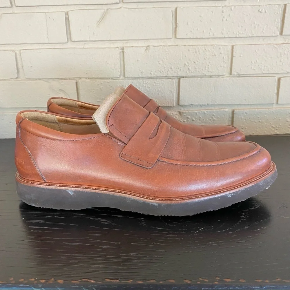 Samuel Hubbard Mens 12 M Ivy Legend Penny Loafer Tan Leather Vibram Sole Comfort